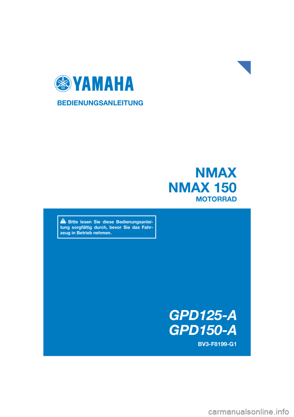 YAMAHA NMAX 150 2019  Betriebsanleitungen (in German) 