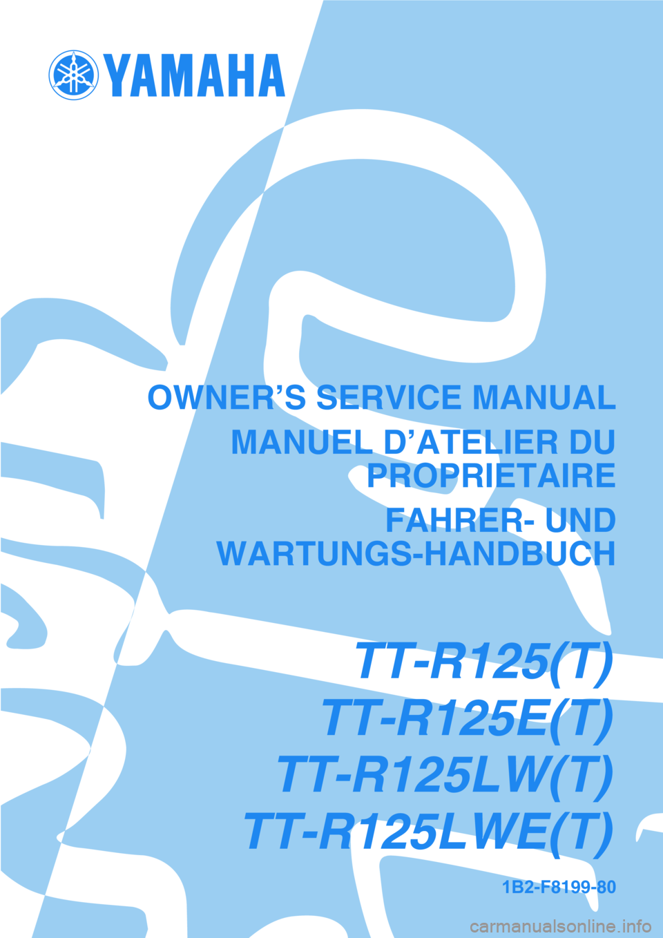 YAMAHA TTR125 2005  Notices Demploi (in French) 
