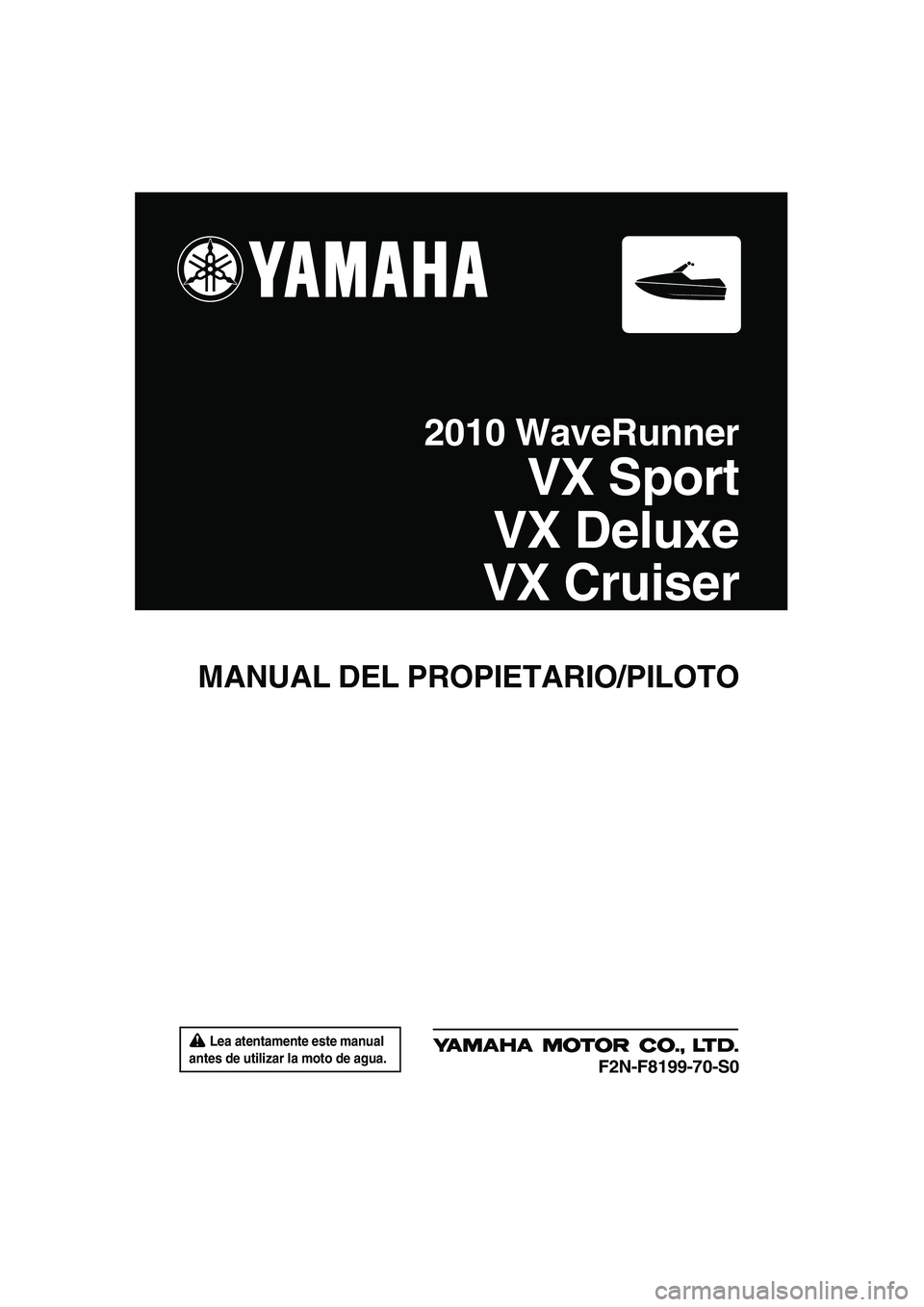 YAMAHA VX SPORT 2010  Manuale de Empleo (in Spanish) 