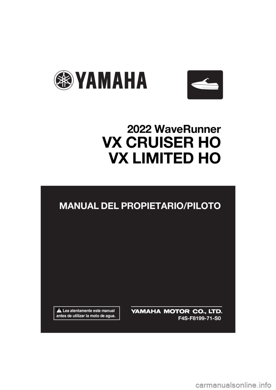 YAMAHA VX CRUISER HO 2022  Manuale de Empleo (in Spanish) 