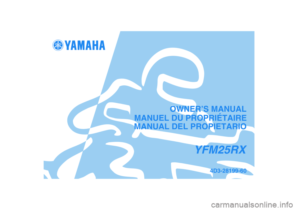 YAMAHA YFM250R 2008  Owners Manual 