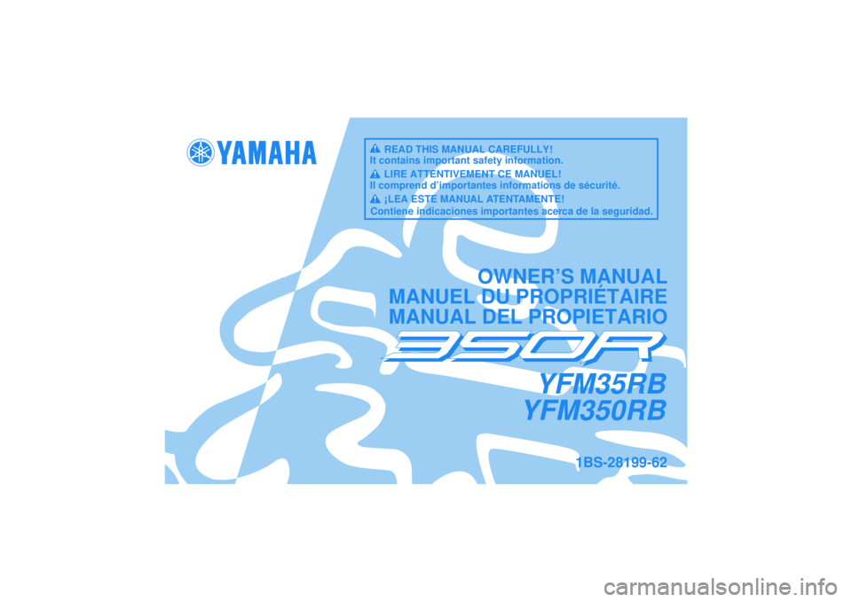 YAMAHA YFM350R 2012  Manuale de Empleo (in Spanish) 