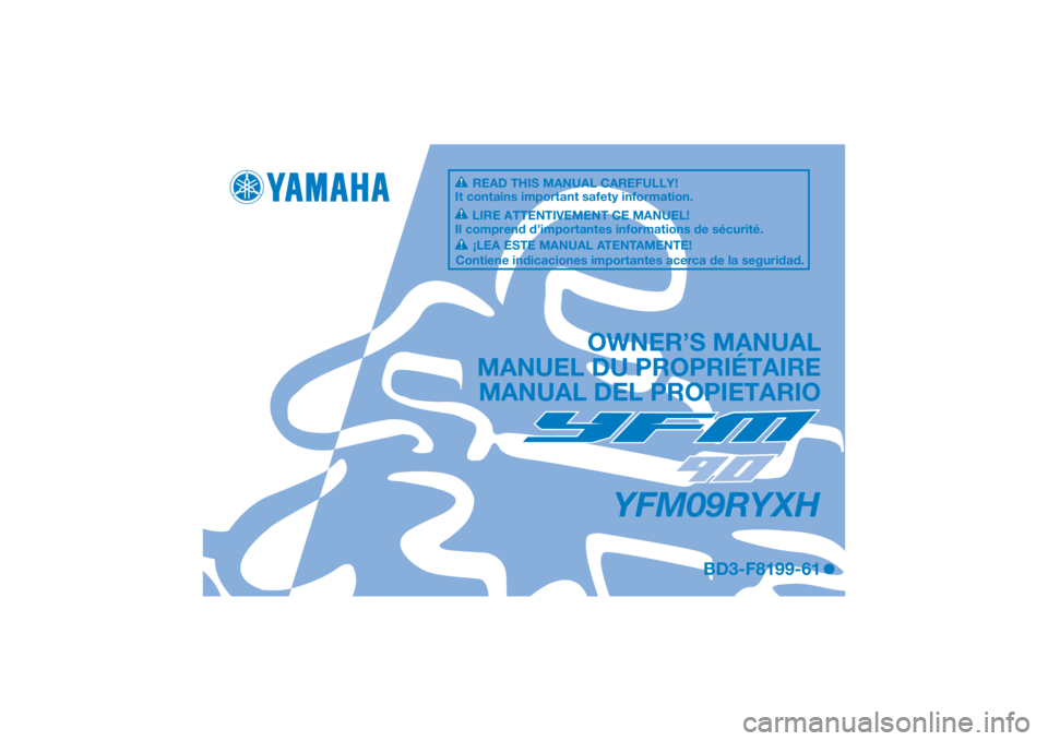 YAMAHA YFM90 2017  Owners Manual 