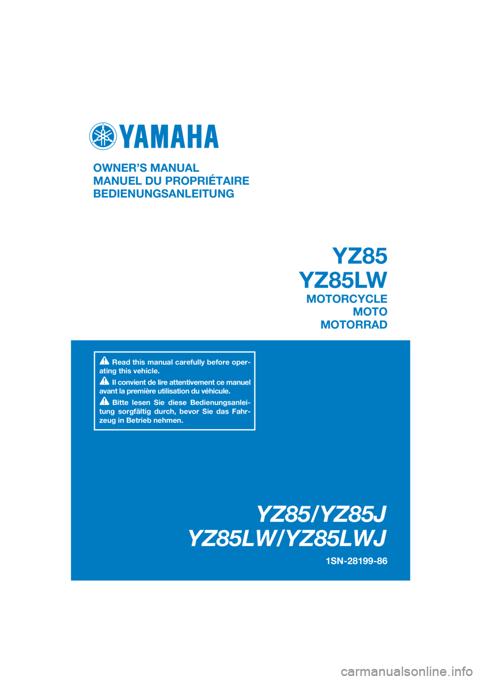 YAMAHA YZ85 2018  Owners Manual 