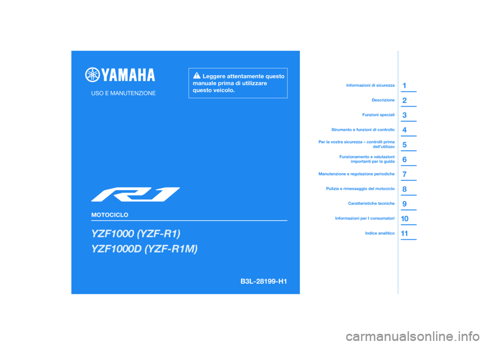 YAMAHA YZF-R1M 2022  Manuale duso (in Italian) 