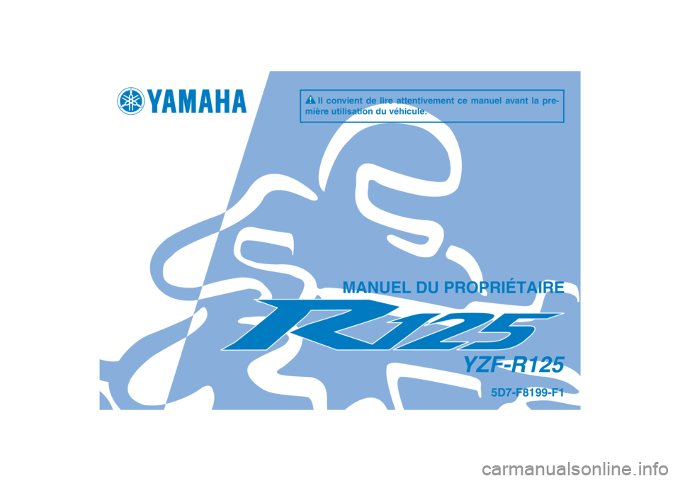 YAMAHA YZF-R125 2010  Notices Demploi (in French) 