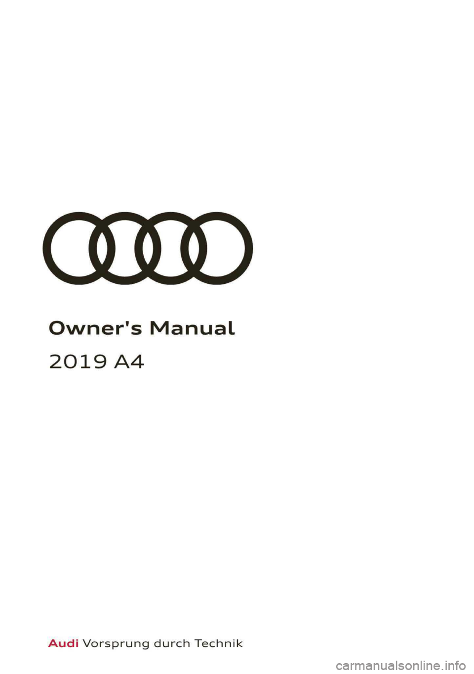 AUDI S4 2019  Owners Manual 