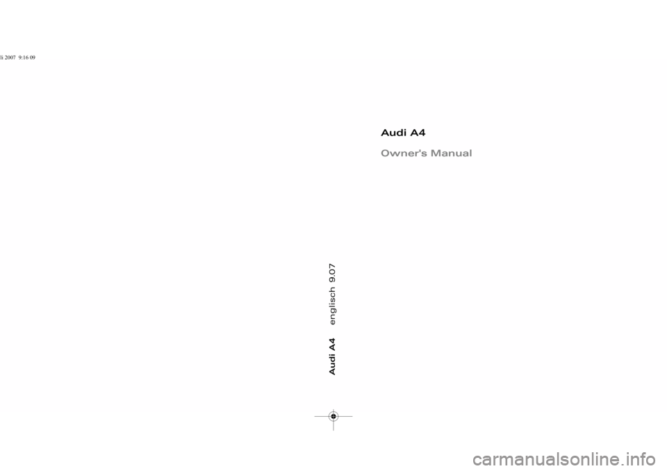 AUDI S4 2008  Owners Manual 